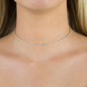  Lowercase Initial Tennis Choker - Adina Eden's Jewels