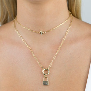  Lock X Toggle Link Necklace - Adina Eden's Jewels