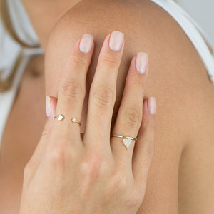  CZ Mini Heart Ring 14K - Adina Eden's Jewels