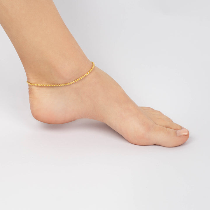  Rope Chain Anklet - Adina Eden's Jewels