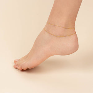  Beaded Chain Anklet - Adina Eden's Jewels