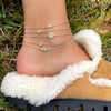  Diamond Pavé Smiley Face Anklet 14K - Adina Eden's Jewels