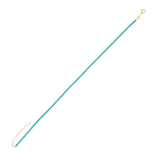 Turquoise Colored Tennis Bracelet - Adina Eden's Jewels