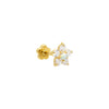Opal / Single Opal Flower Threaded Stud Earring 14K - Adina Eden's Jewels