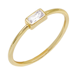 Gold / 6 Baguette Stone Ring - Adina Eden's Jewels