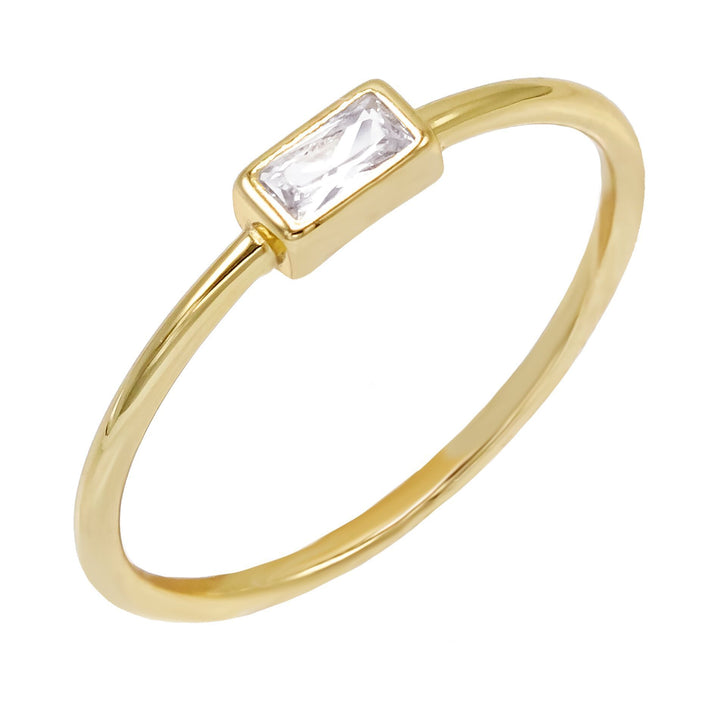 Gold / 6 Baguette Stone Ring - Adina Eden's Jewels