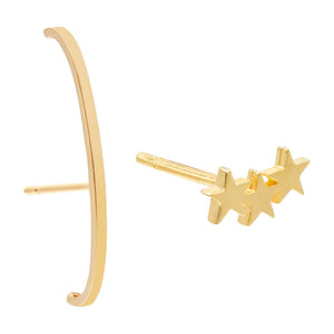 Combo Star Earring Combo Set 14K - Adina Eden's Jewels
