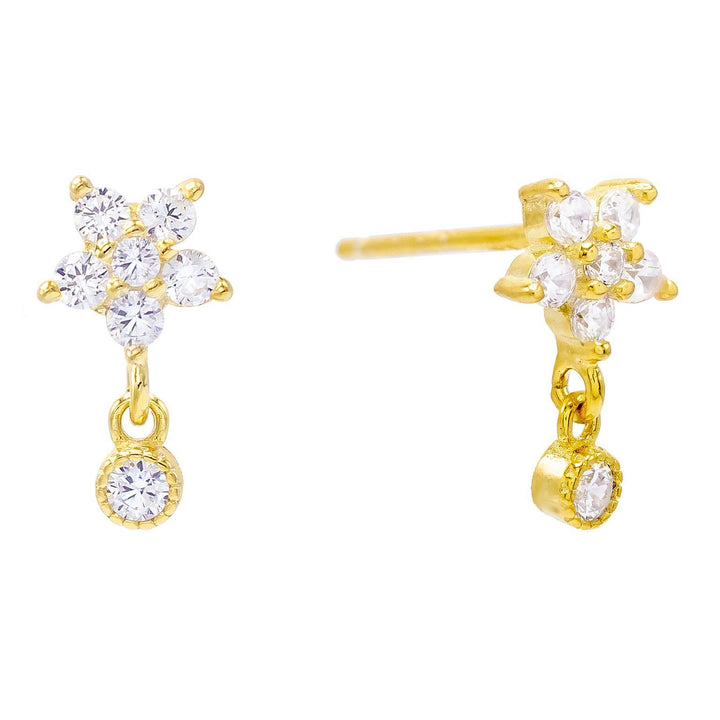 Gold Pastel Flower Stud Earring - Adina Eden's Jewels