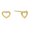 14K Gold Heart Cutout Stud Earring 14K - Adina Eden's Jewels