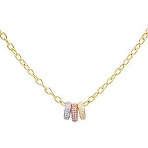  Trio Ring Necklace - Adina Eden's Jewels
