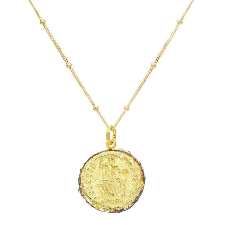  Roman Vintage Coin Necklace - Adina Eden's Jewels
