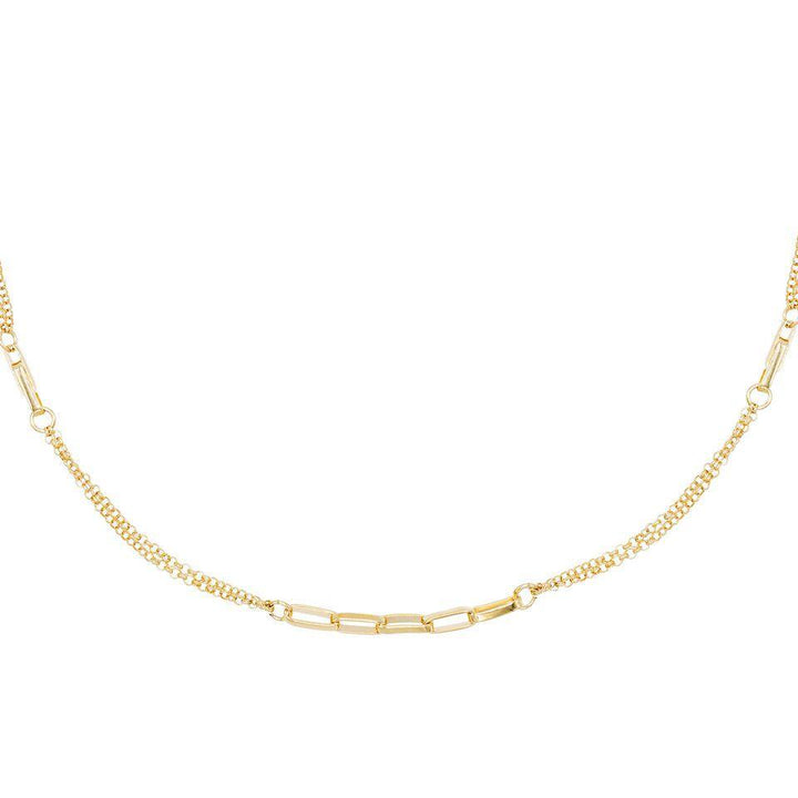 Gold Box Chain Link Choker - Adina Eden's Jewels