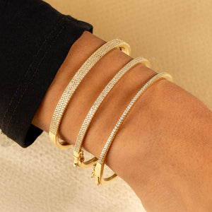  Double Row Pavé Bangle - Adina Eden's Jewels