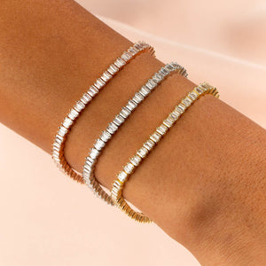 Scattered Baguette Tennis Bracelet - Adina Eden's Jewels