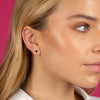  Mini Diamond Pave Outline Stone Heart Stud Earring 14K - Adina Eden's Jewels