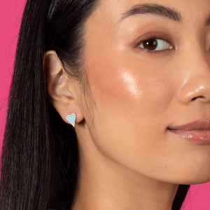  Elongated Pavé Heart Earring - Adina Eden's Jewels