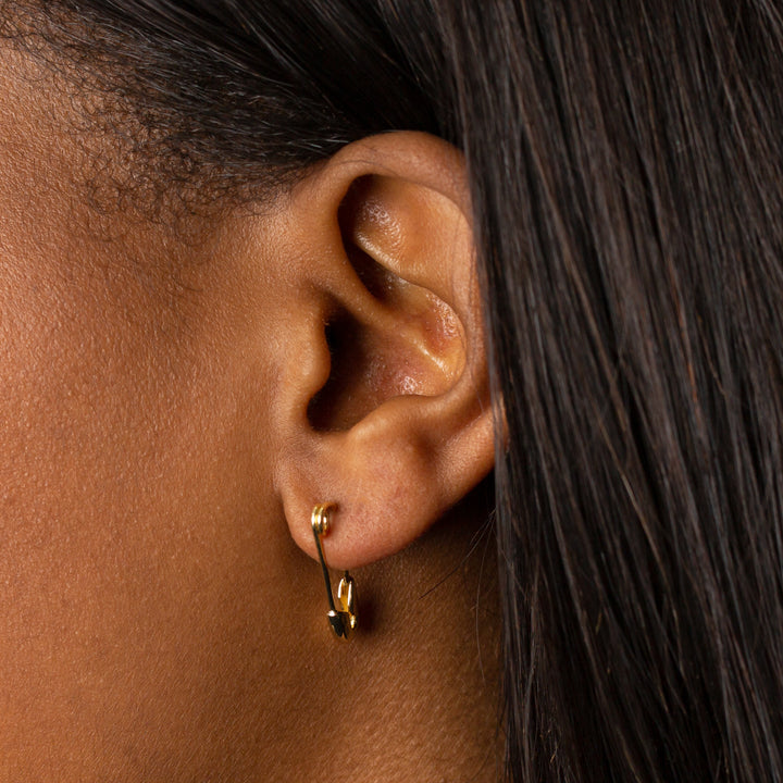  Solid Safety Pin Earring - Adina Eden's Jewels
