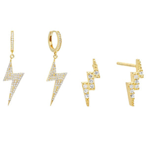 Combo Lightning Bolt Earring Combo Set - Adina Eden's Jewels