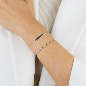  Diamond Baby Pavé Cuban Link Bracelet 14K - Adina Eden's Jewels