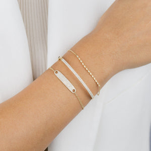  Diamond Asymmetrical Bracelet 14K - Adina Eden's Jewels