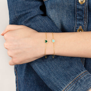  CZ Mini Heart Bracelet - Adina Eden's Jewels