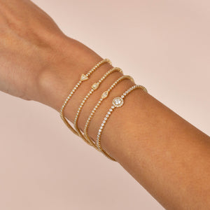  CZ Illusion Circle Tennis Bracelet 14K - Adina Eden's Jewels