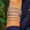  Diamond Baby Pavé Cuban Link Bracelet 14K - Adina Eden's Jewels