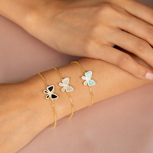  Pavé Gemstone Butterfly Bracelet - Adina Eden's Jewels