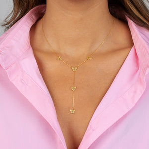  The Adina Eden Eden Butterfly Lariat Necklace - Adina Eden's Jewels
