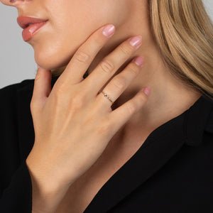  Double Solid Butterfly Ring 14K - Adina Eden's Jewels