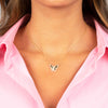  3D Pave/Solid Butterfly Necklace - Adina Eden's Jewels