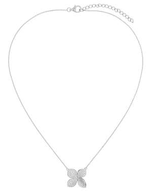  Pavé Flower Necklace - Adina Eden's Jewels