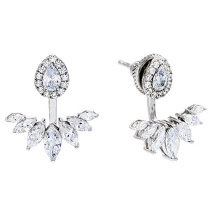 Silver Marquis Ear Jacket - Adina Eden's Jewels