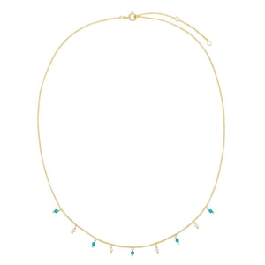  Pearl & Turquoise Bead Necklace - Adina Eden's Jewels