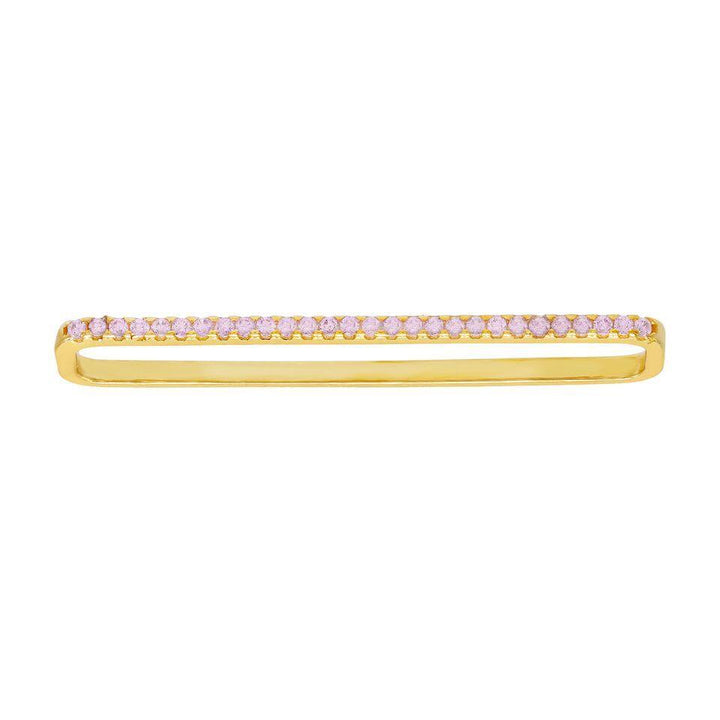 Light Pink Pastel Pavé Bar Cartilage Cuff - Adina Eden's Jewels