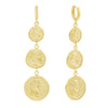 Gold Caesar Coin Huggie Earring - Adina Eden's Jewels