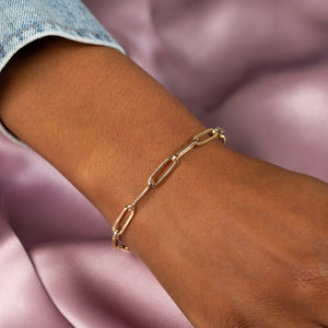  Paperclip Bracelet 14K - Adina Eden's Jewels