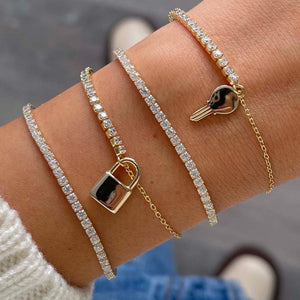  Chain x Tennis Key Bracelet - Adina Eden's Jewels