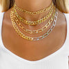  Two Tone Cuban X Twisted Paperclip Necklace - Adina Eden's Jewels