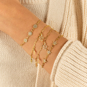 Pavé Triple Disc Chain Bracelet - Adina Eden's Jewels