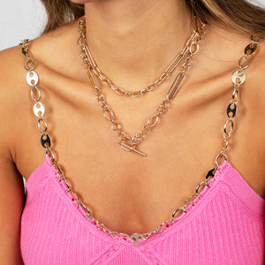  Multi Link Toggle Necklace 14K - Adina Eden's Jewels