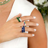  Dainty Colored Two Tone Ring - Adina Eden's Jewels