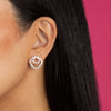  3 Prong Tennis Loop On The Ear Stud Earring - Adina Eden's Jewels