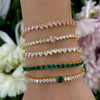  Gemstone Heart Tennis Bracelet - Adina Eden's Jewels
