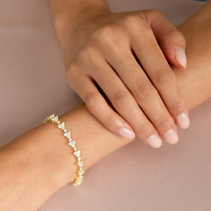  Multi Trio Cluster Tennis Bracelet - Adina Eden's Jewels