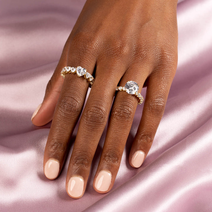  Multi CZ Heart Ring - Adina Eden's Jewels