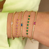  Colored Half Tennis Chain Bracelet - Adina Eden's Jewels