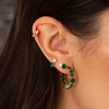  Double Heart CZ Stud Earring - Adina Eden's Jewels