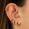 Dainty Colored Marquise Huggie Earring - Adina Eden's Jewels