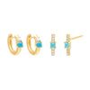 Turquoise CZ x Colored Earring Combo Set - Adina Eden's Jewels